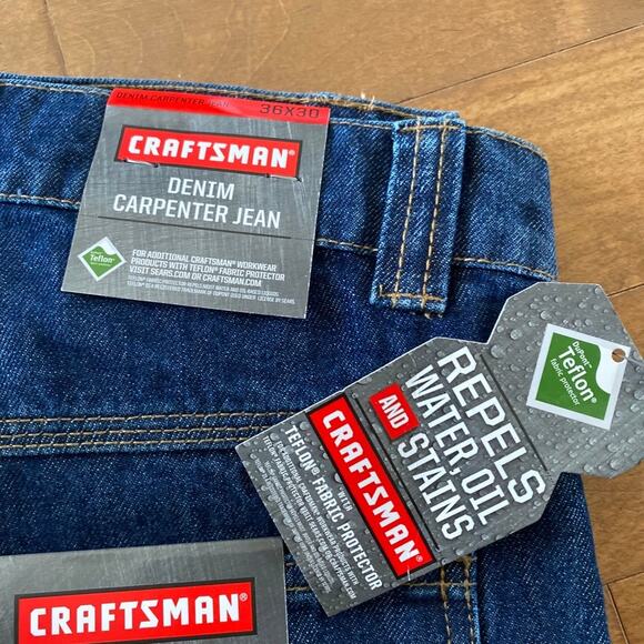 NWT Craftsman denim carpenter Jeans size 36x30 - Picture 8 of 11
